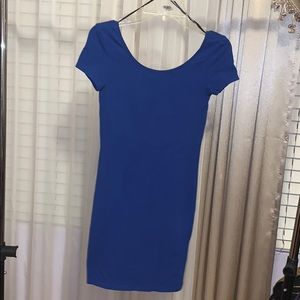 Blue skin tight dress
